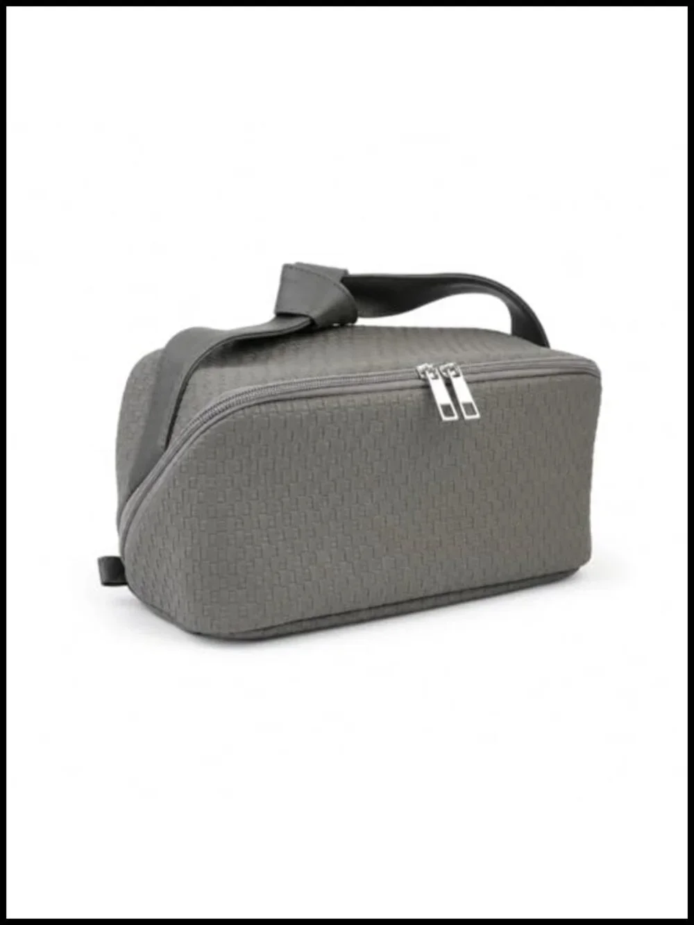 Large PU Leather Makeup Bag with Handle, Travel Cosmetic Organizer Case,